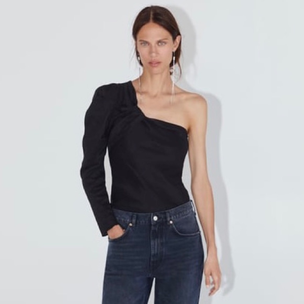 Zara One Shoulder Blouse
